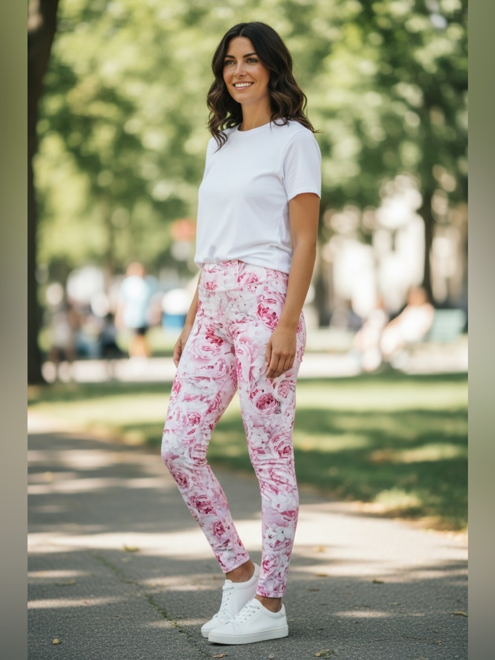 Nube9 Floral High-Waist Leggings - Pink